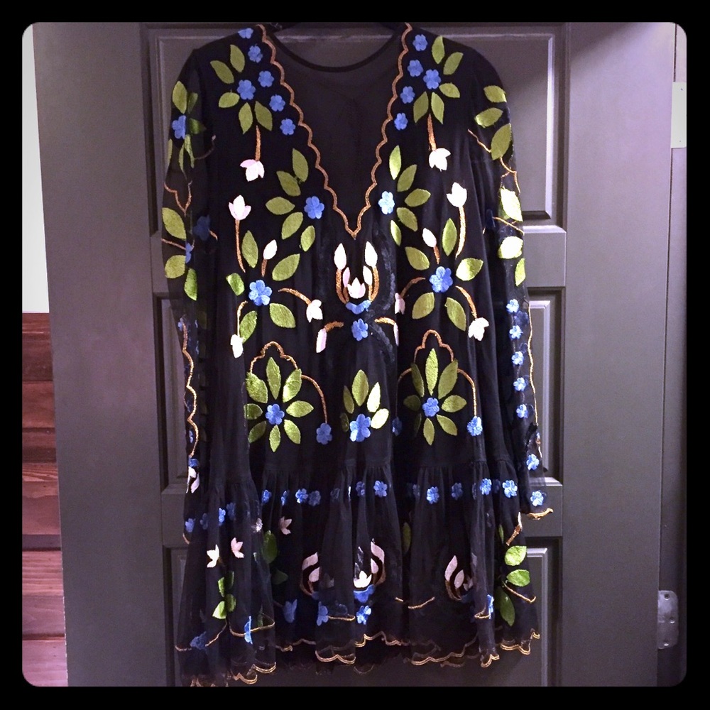 Free People Hearts Are Wild Mini Dress
